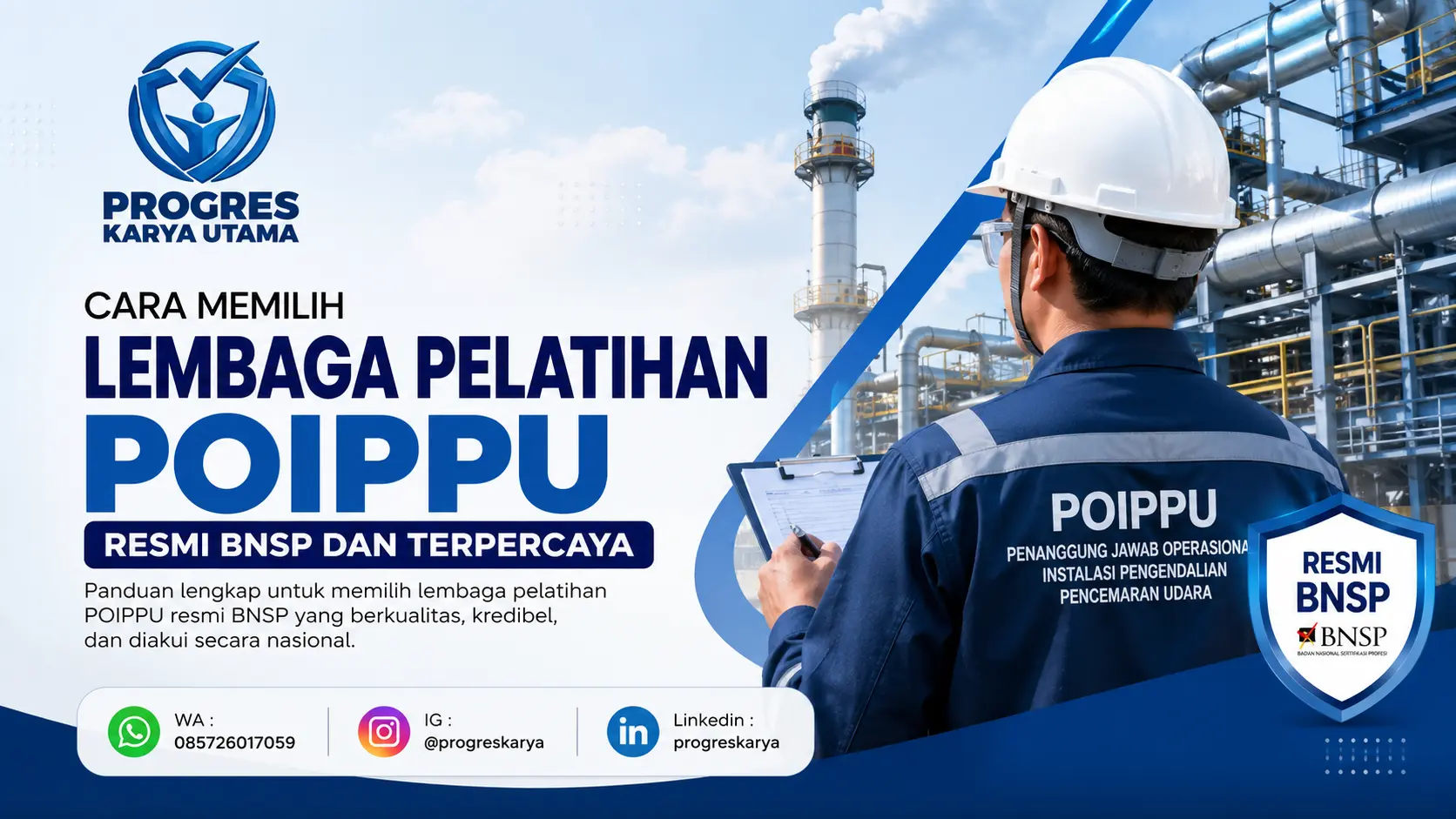 Cara Memilih Lembaga Pelatihan POIPPU Resmi BNSP dan Terpercaya