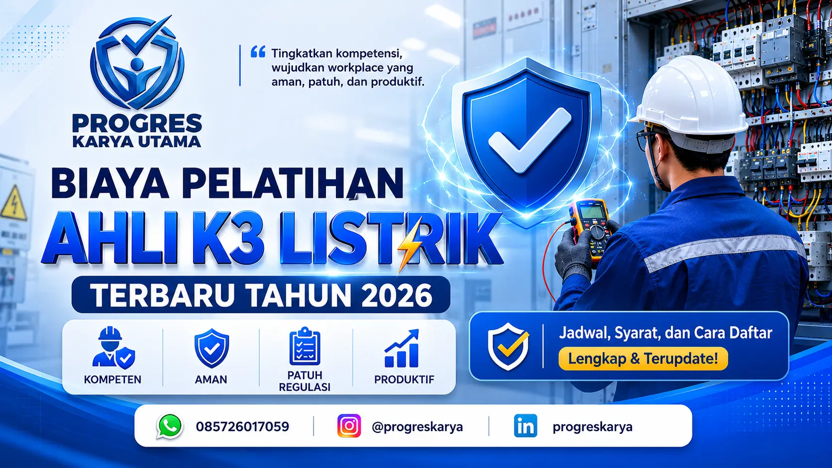 Jadwal Pelatihan Ahli K3 Listrik Kemnaker Tahun 2026