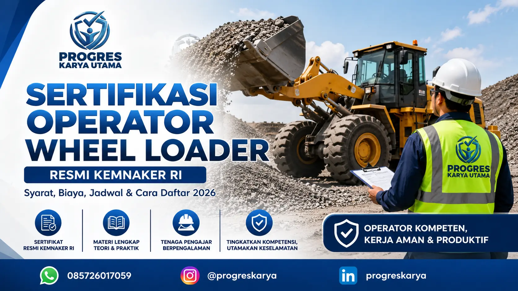 Sertifikasi Operator Wheel Loader Resmi Kemnaker