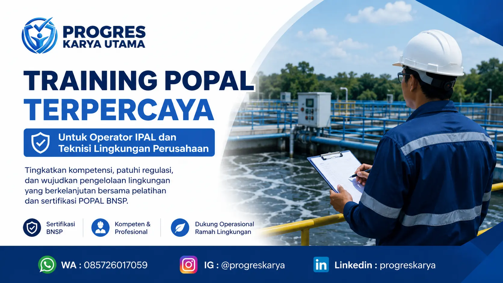 Training POPAL Terpercaya untuk Operator IPAL dan Teknisi Lingkungan Perusahaan